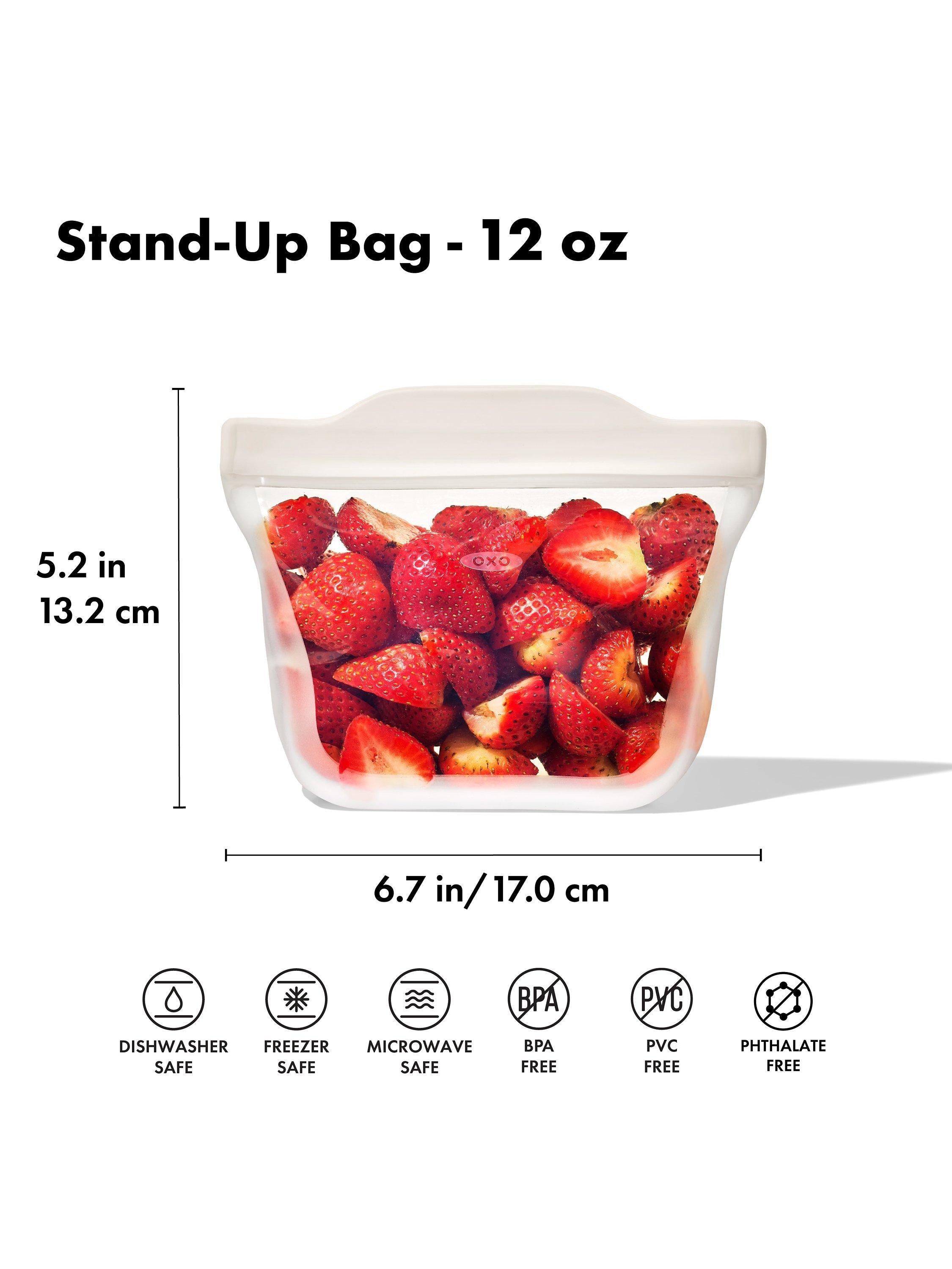 OXO Good Grips reusable silicone bag 355ml clear, UK version
