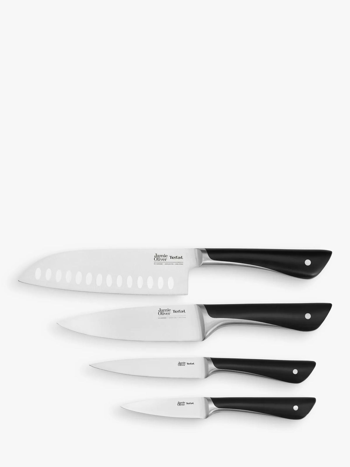 Jamie Oliver Tefal stainless steel kitchen knife set 4 piece, UK version