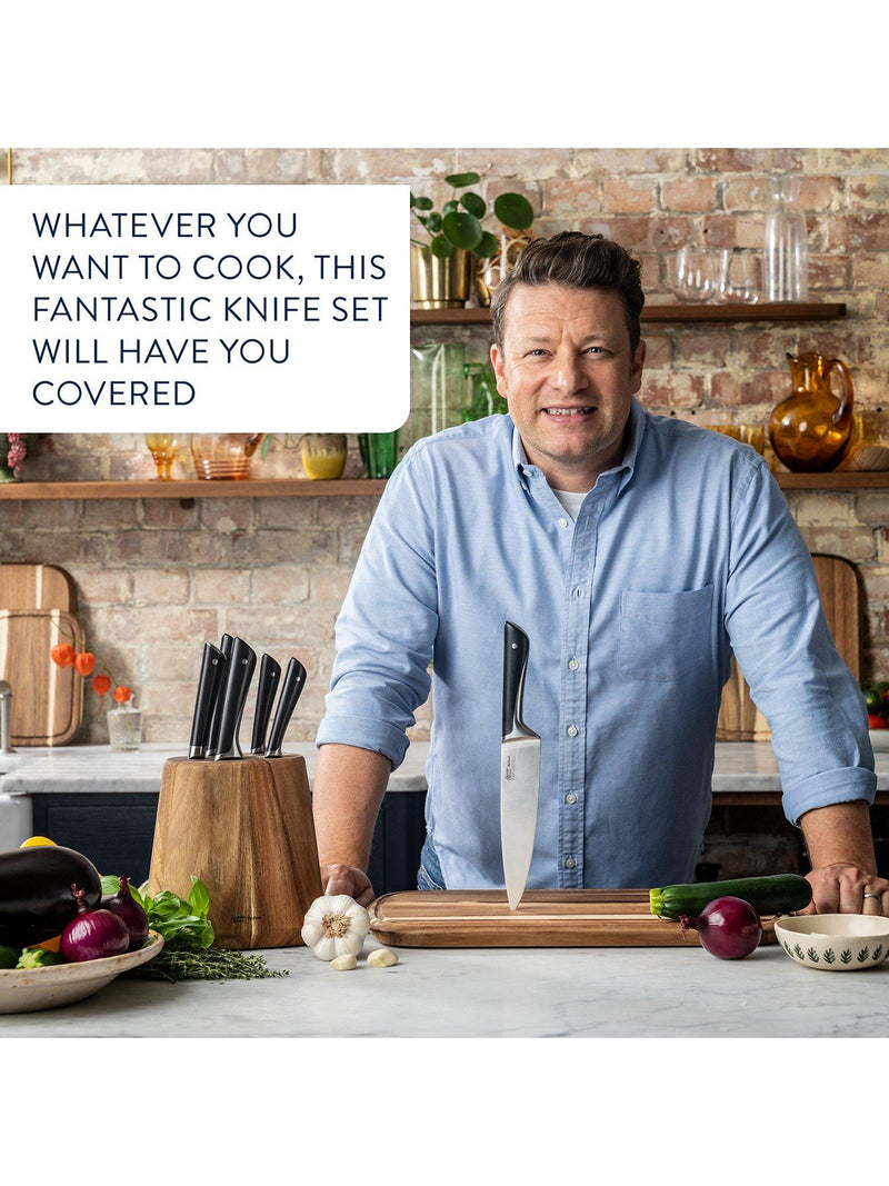 Jamie Oliver Tefal stainless steel kitchen knife set 4 piece, UK version