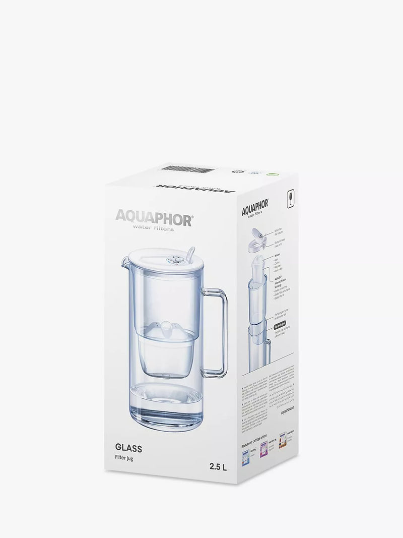 Aquaphor glass water filter jug 2.5L (British brand)