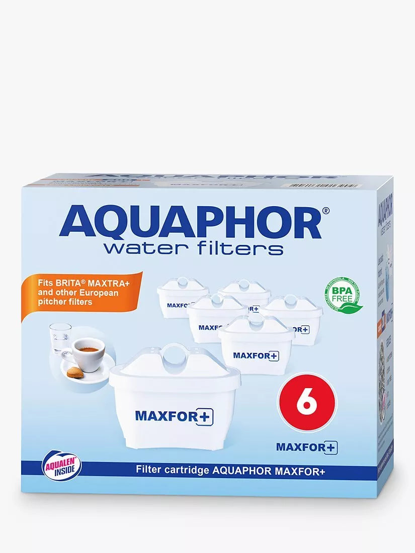 Aquaphor MAXFOR+ water filter cartridges pack of 6 - British product