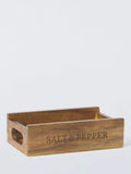 John Lewis ANYDAY Acacia Wood Salt & Pepper Crate