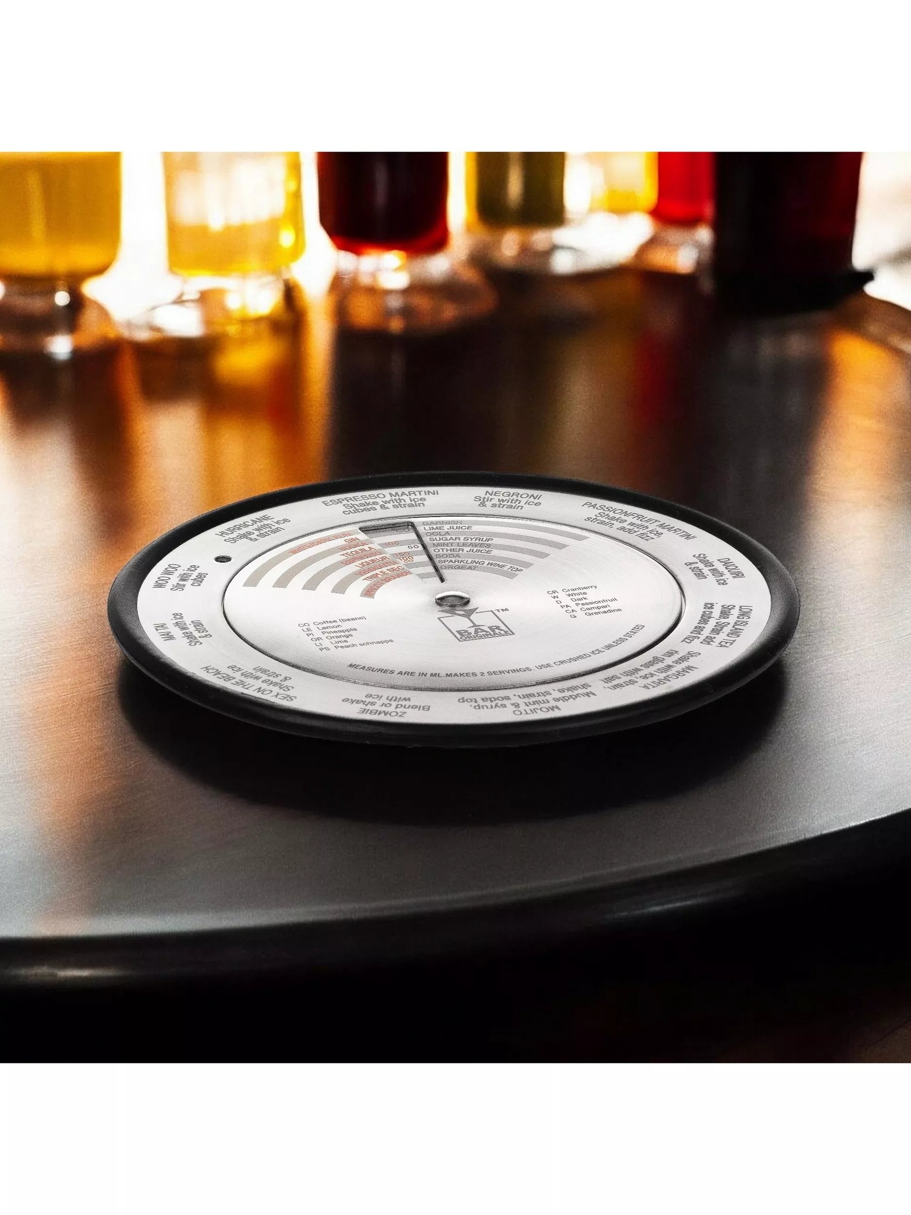 Bar Bespoke cocktail compass with recipes - British product