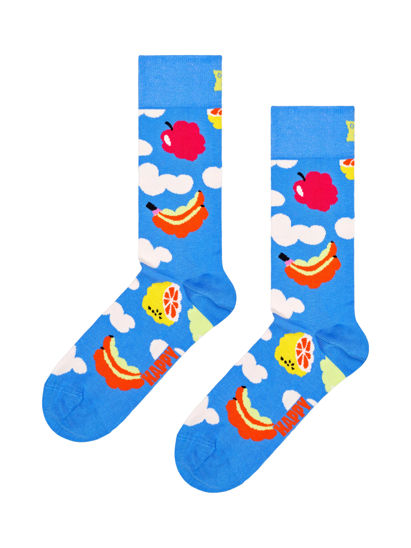 Happy Socks Cloudy Fruit Socks, One Size, Blue/Multi