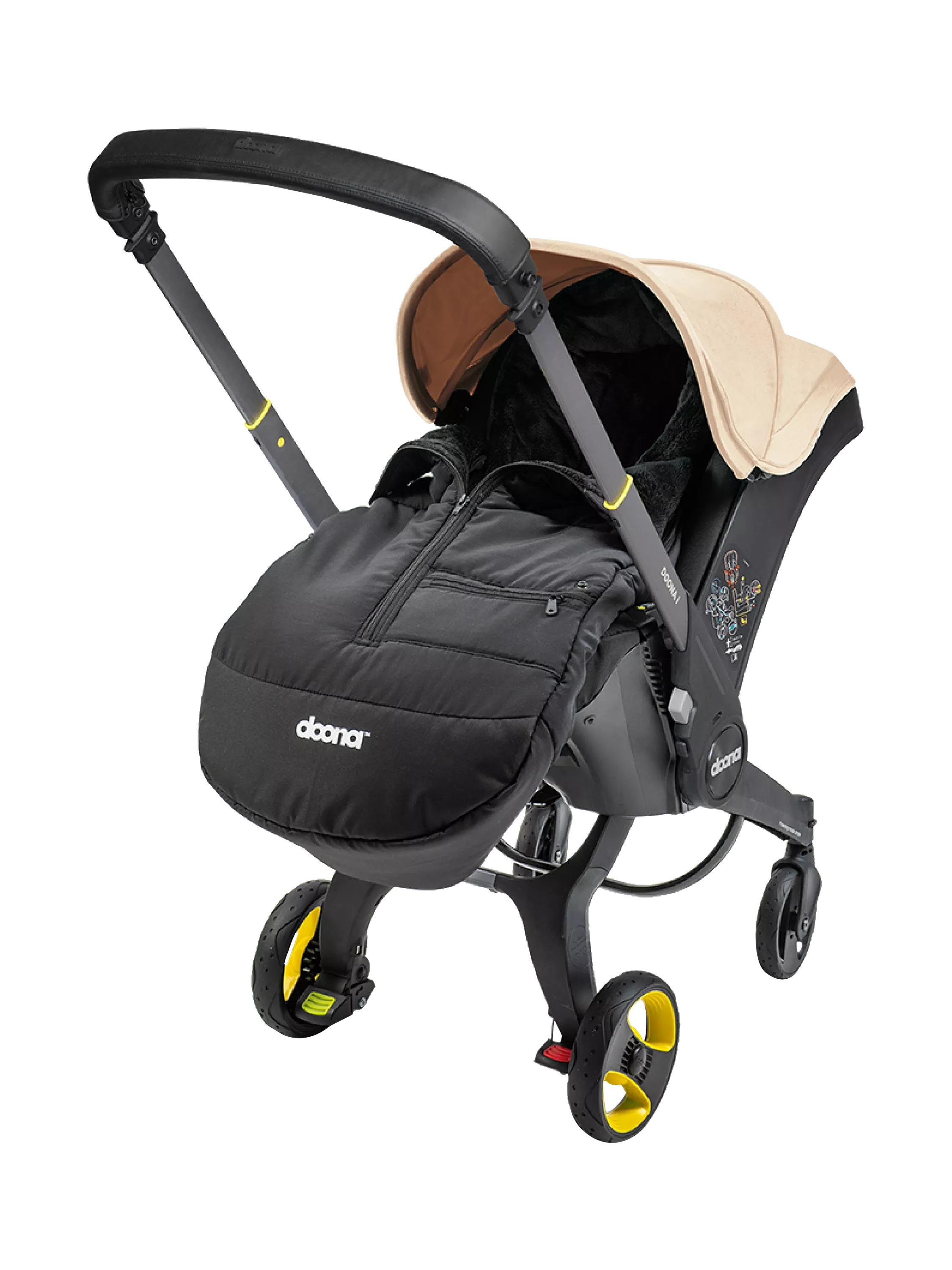 Doona Footmuff Cover Black, imported from the UK