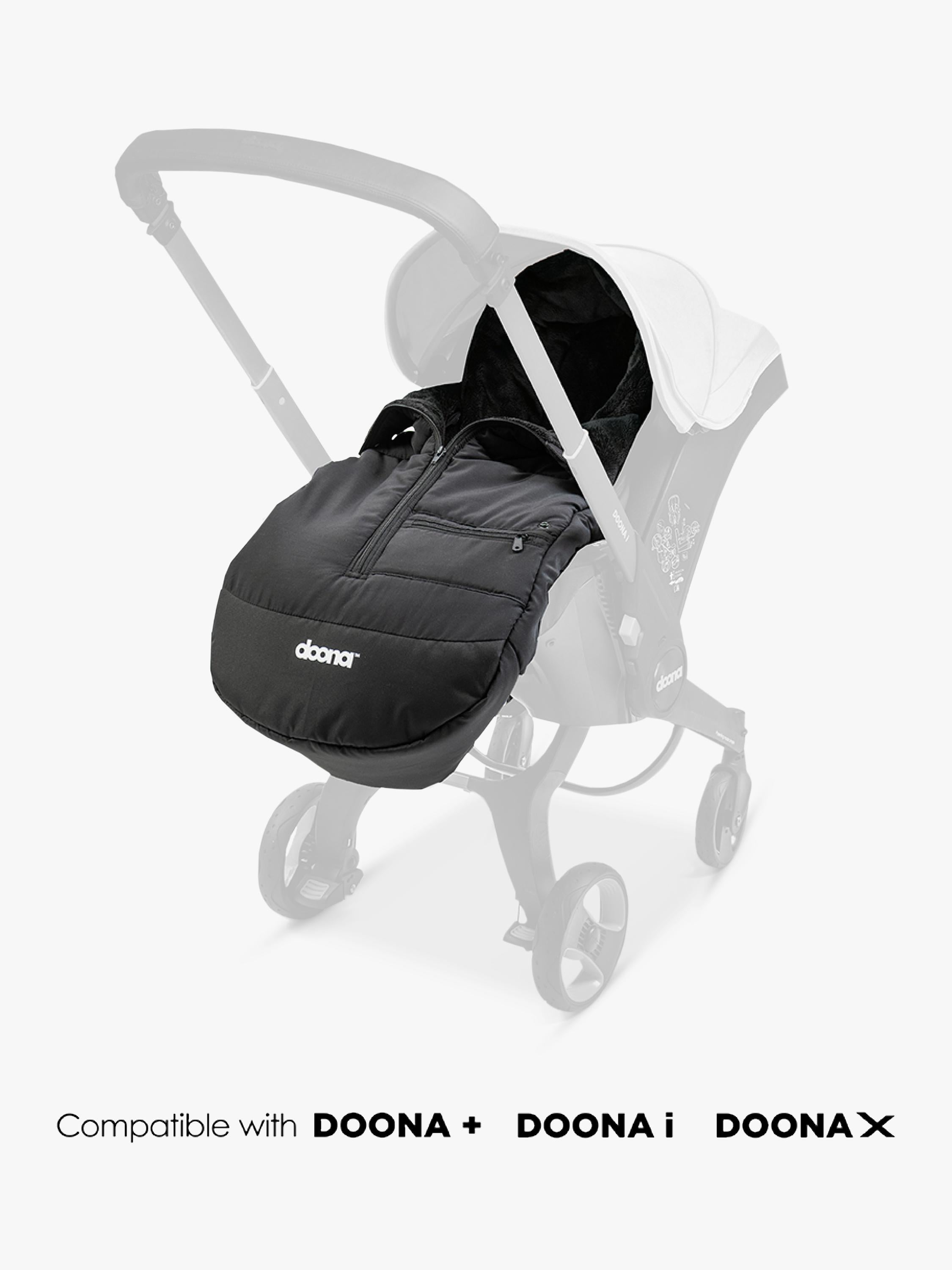 Doona Footmuff Cover Black, imported from the UK
