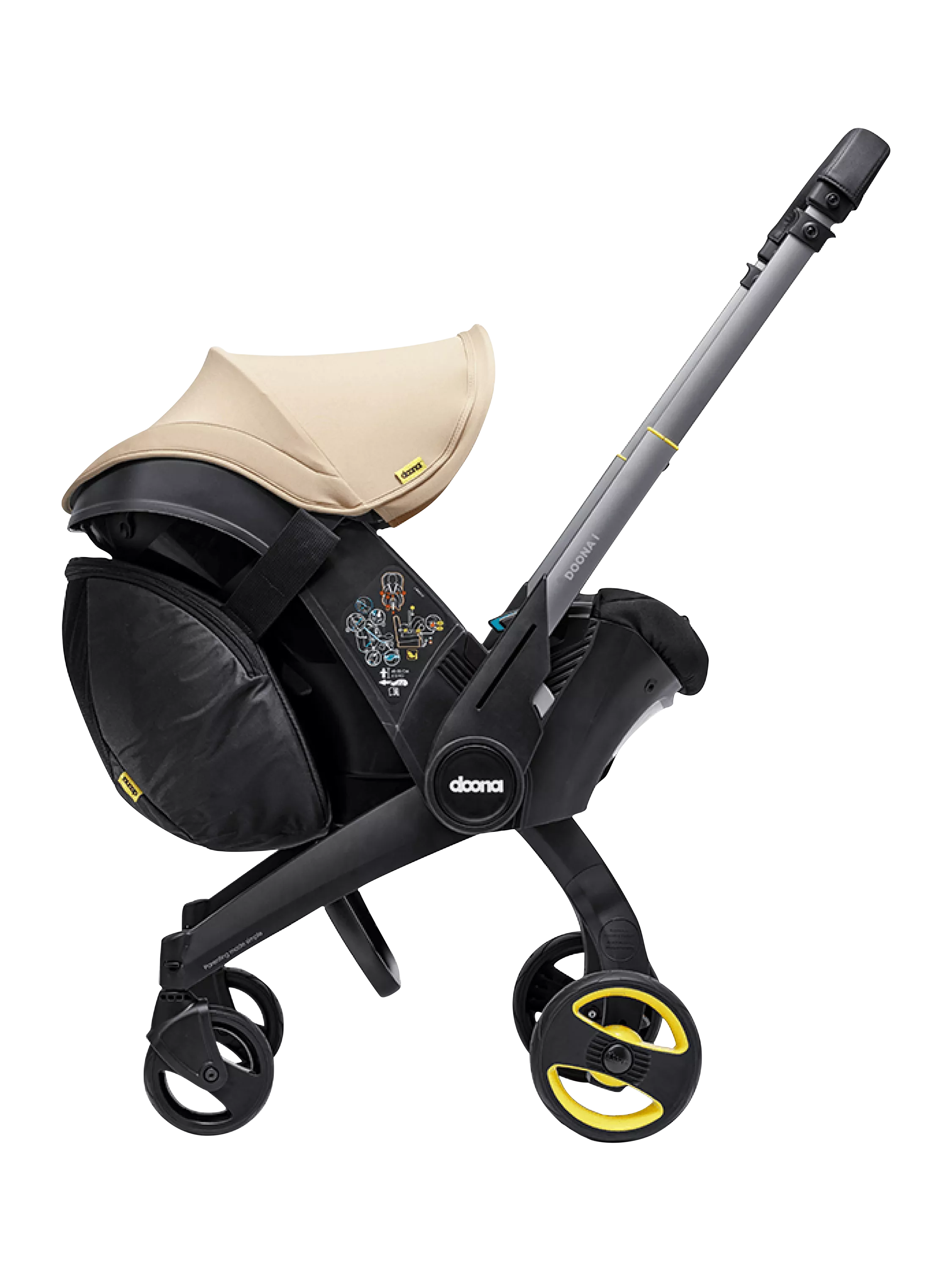 Doona Snap-on Storage black stroller accessory (British brand)