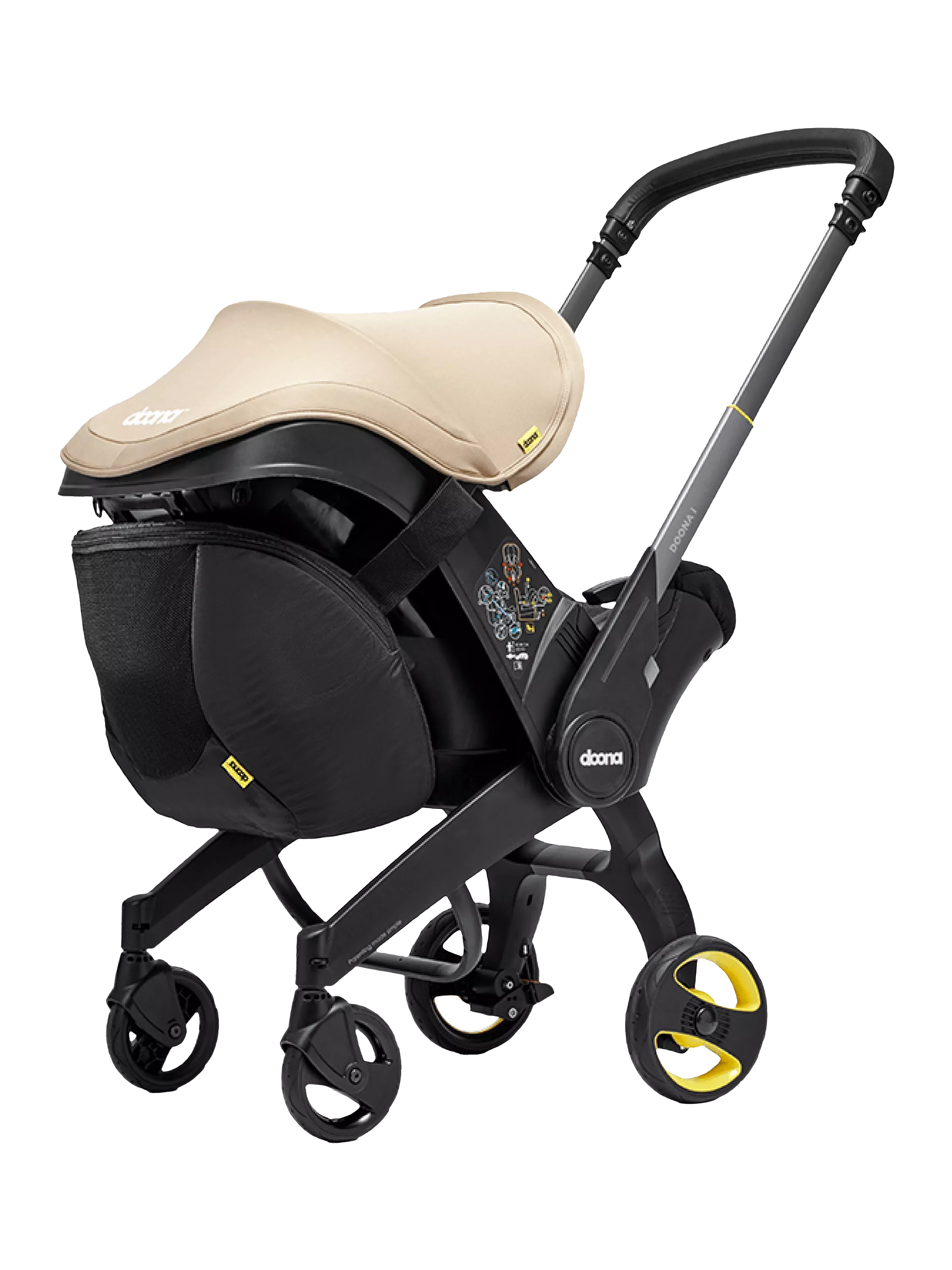 Doona Snap-on Storage black stroller accessory (British brand)