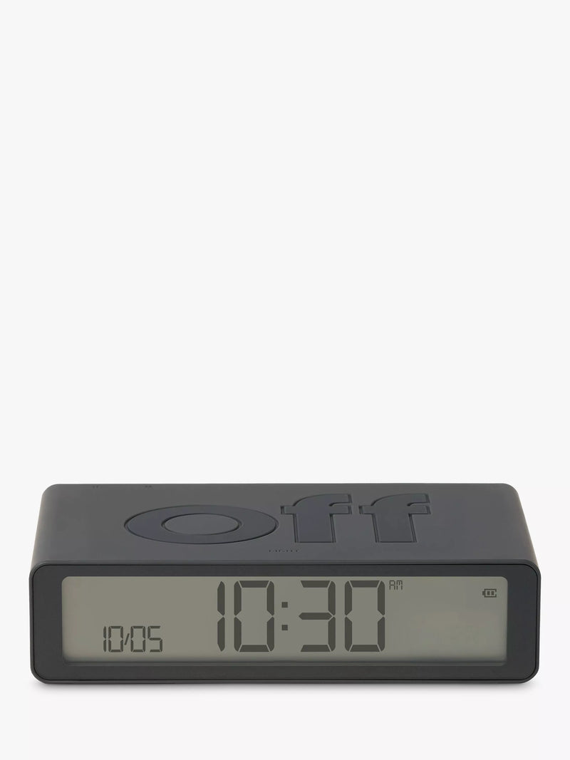 Lexon Flip Classic LCD digital alarm clock, UK version