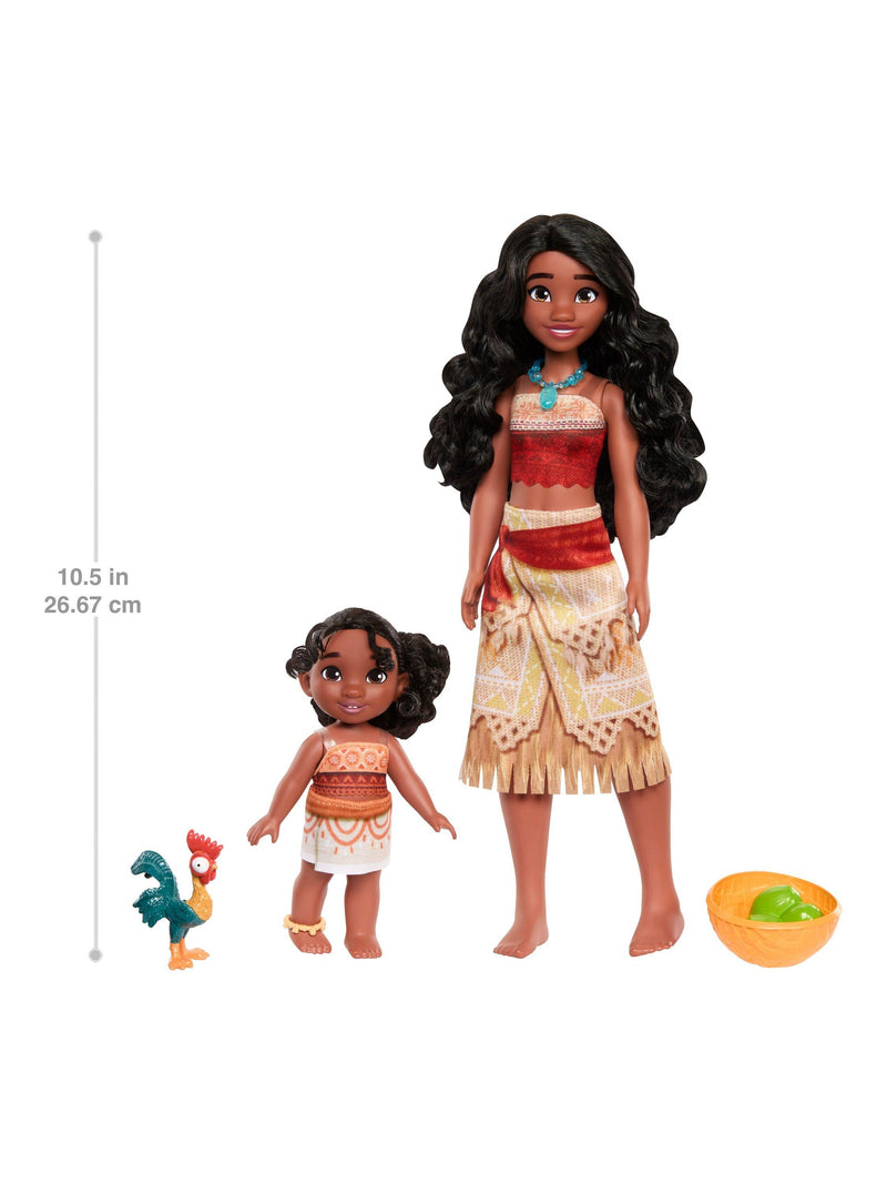 Disney Moana 2 dolls set with Moana, Simea, and Heihei, 5 piece - British product