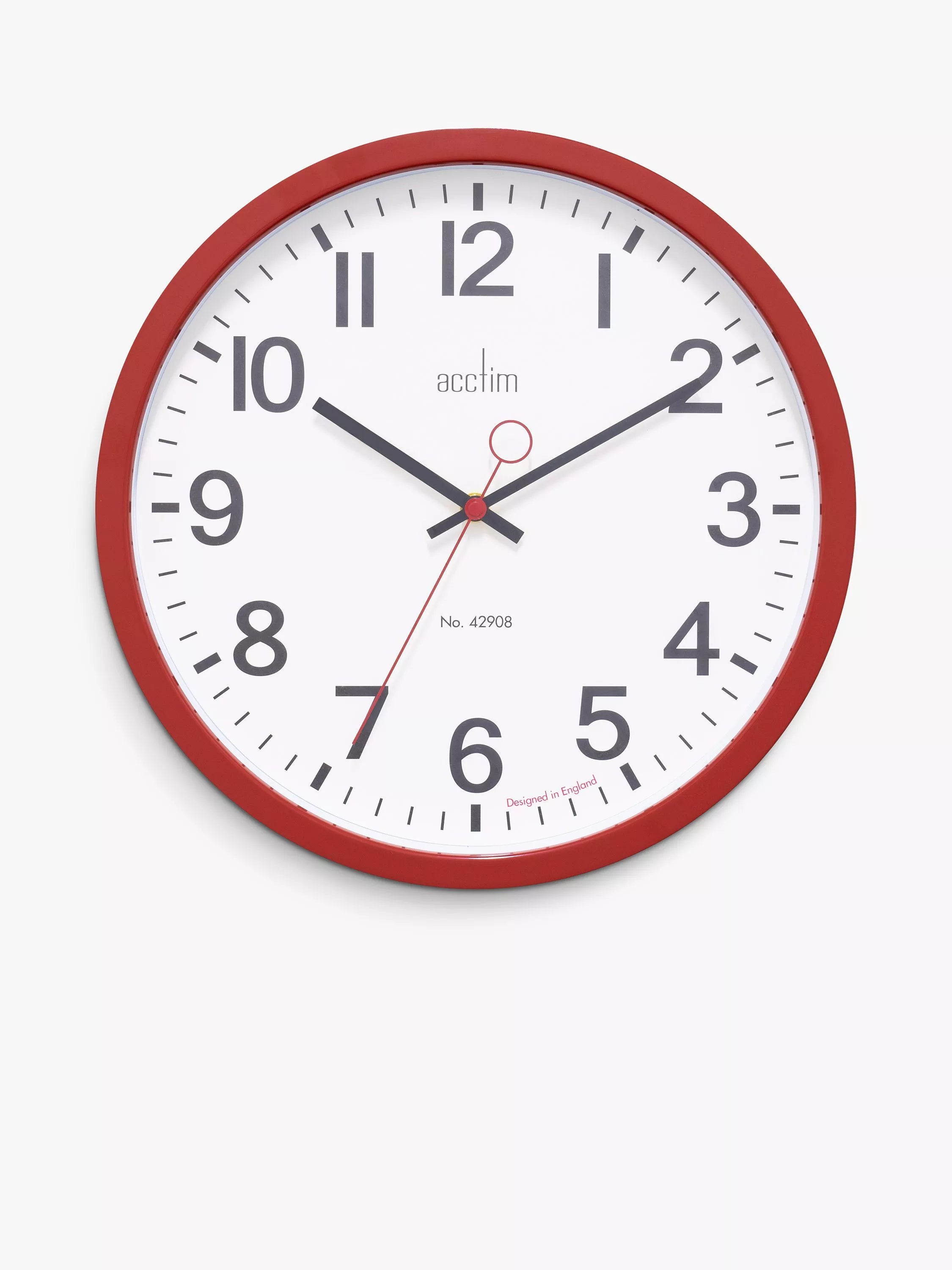 Acctim Kempston Analogue Wall Clock 35Cm - Black