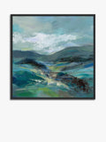 John Lewis framed canvas print Turquoise Slopes 84x84cm (British brand)