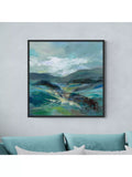 John Lewis framed canvas print Turquoise Slopes 84x84cm (British brand)