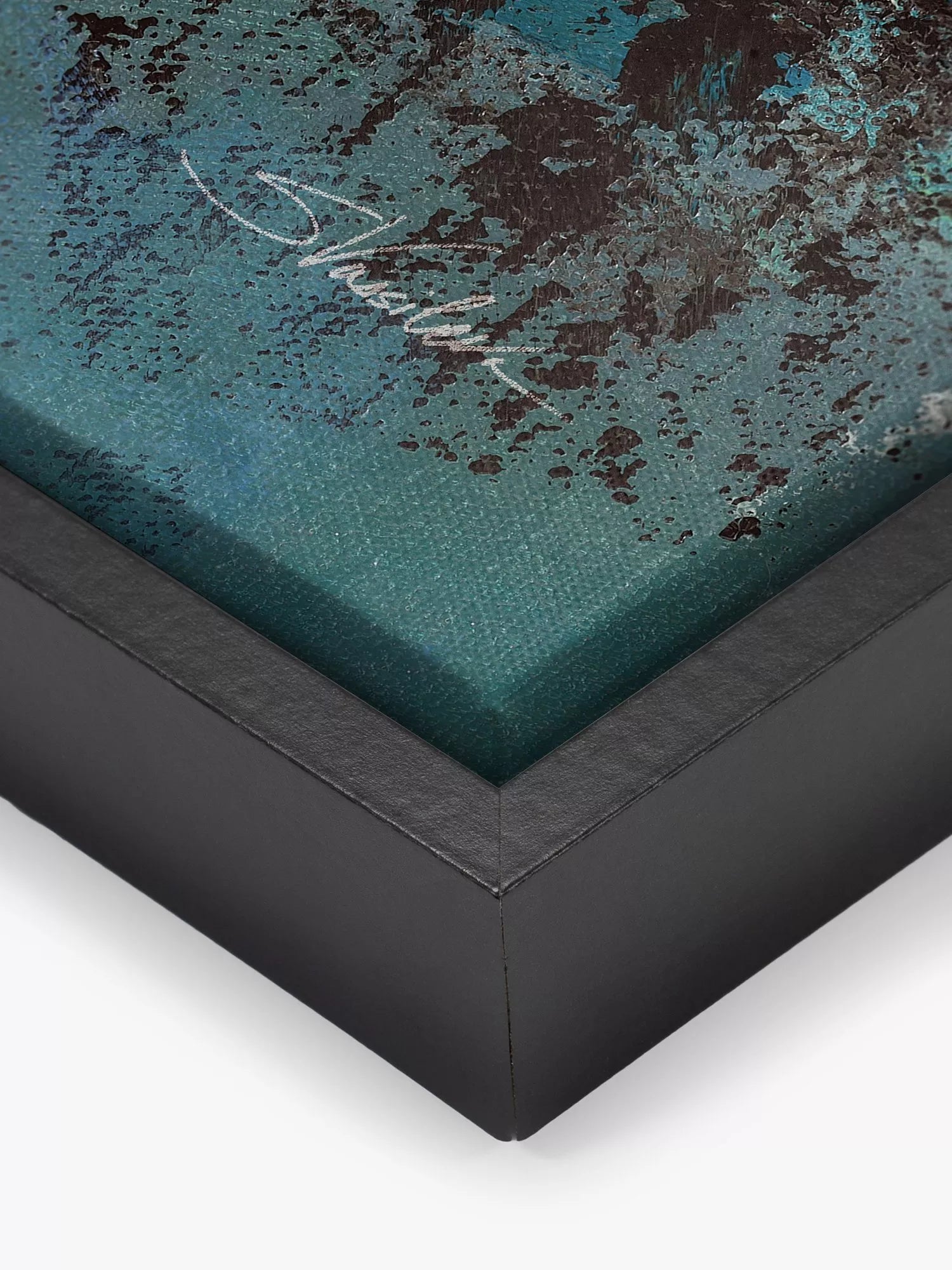 John Lewis framed canvas print Turquoise Slopes 84x84cm (British brand)