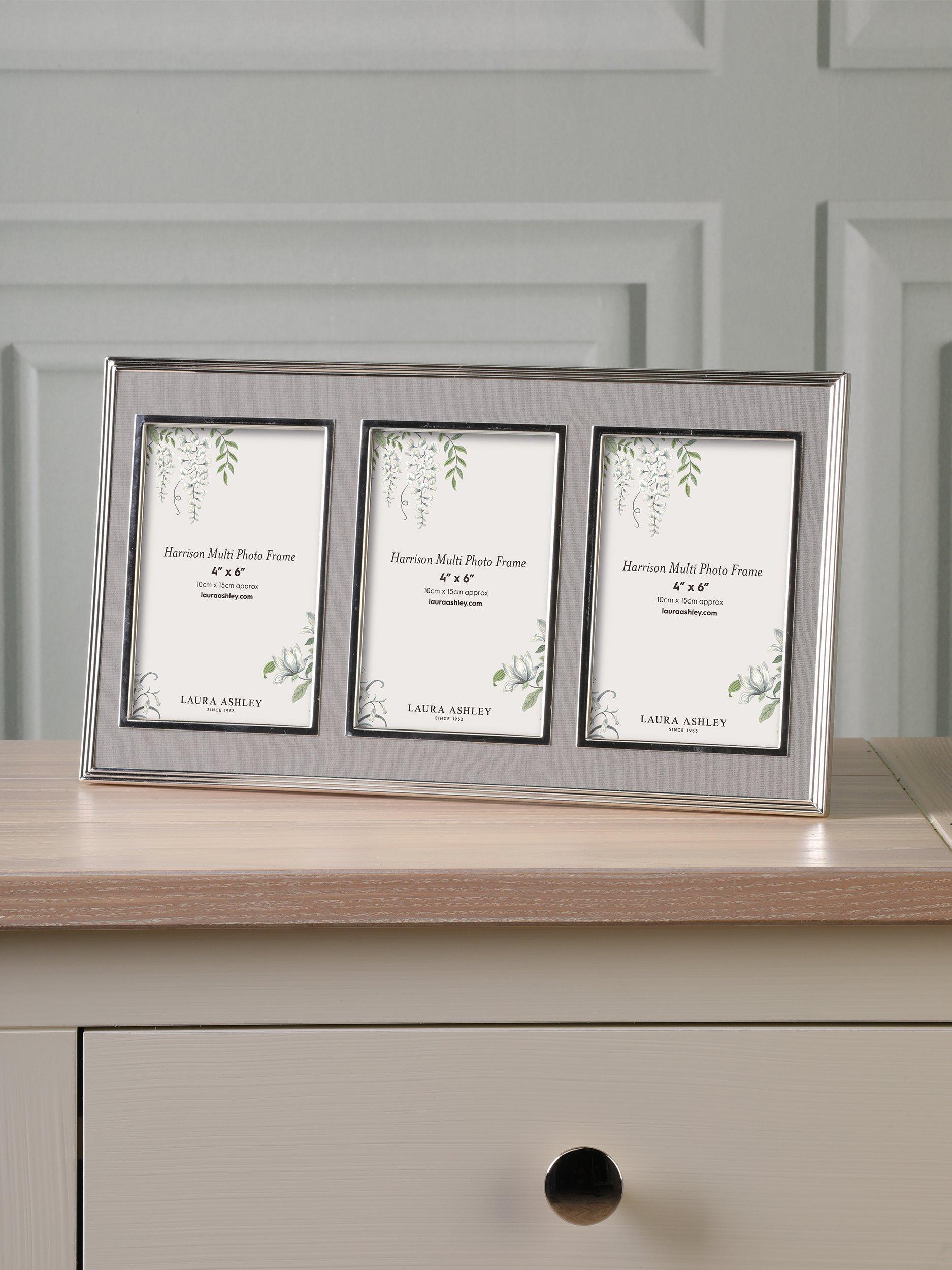 Laura Ashley Harrison triple photo frame for 4x6 photos, UK version