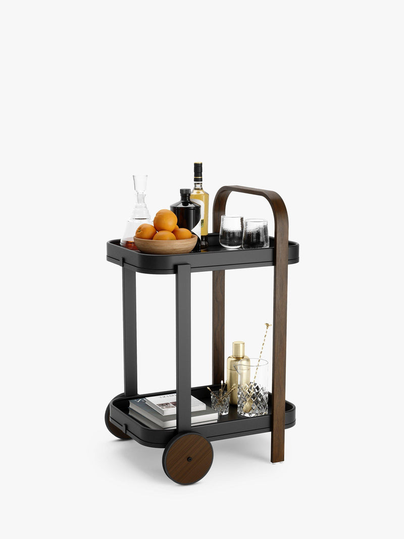 Umbra Bellwood two-tier wooden bar cart (British brand)