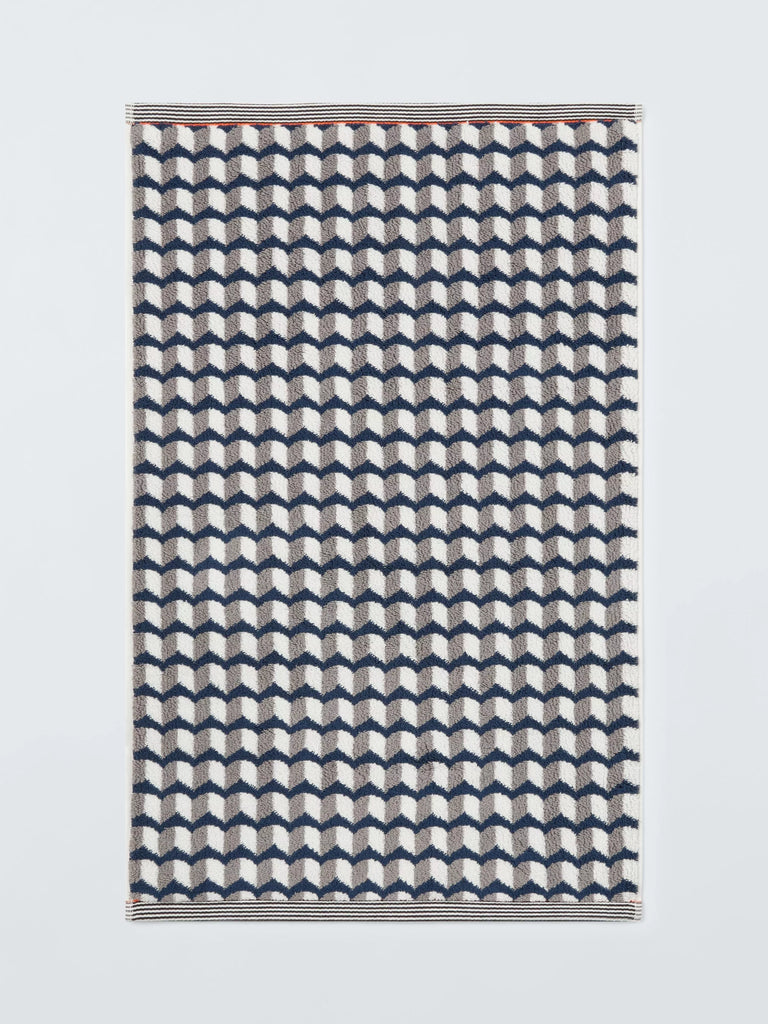 Margo Selby Southwold Bath Mat, Navy/Grey