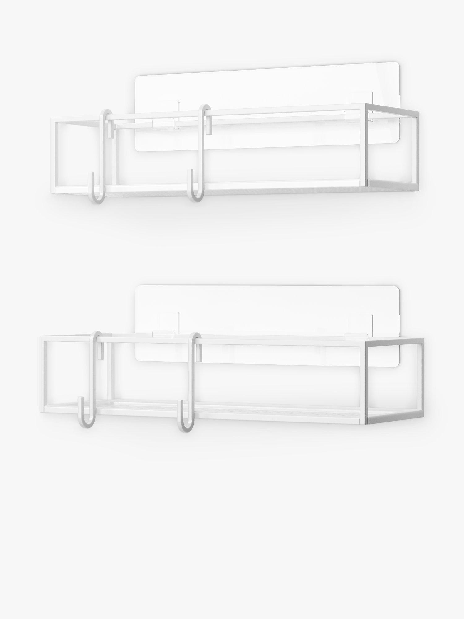 Umbra white shower storage caddies, pack of 2 (British brand)