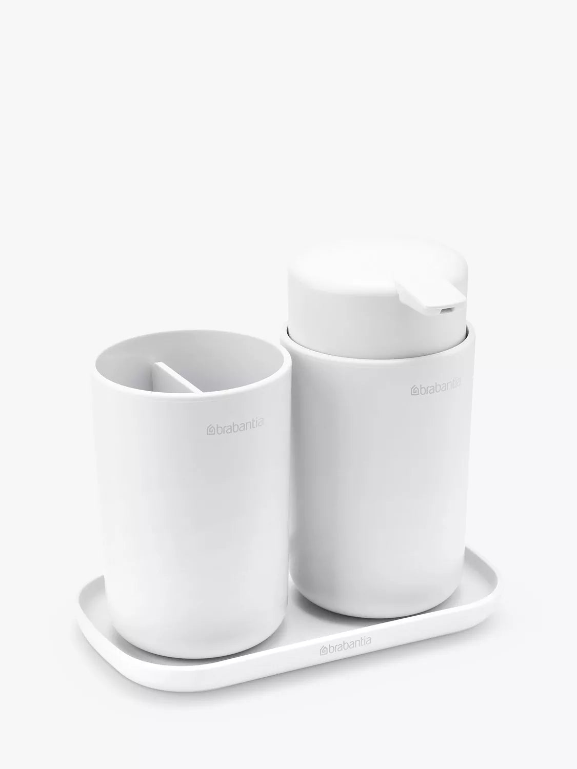 Brabantia ReNew bathroom accessory set, imported from the UK