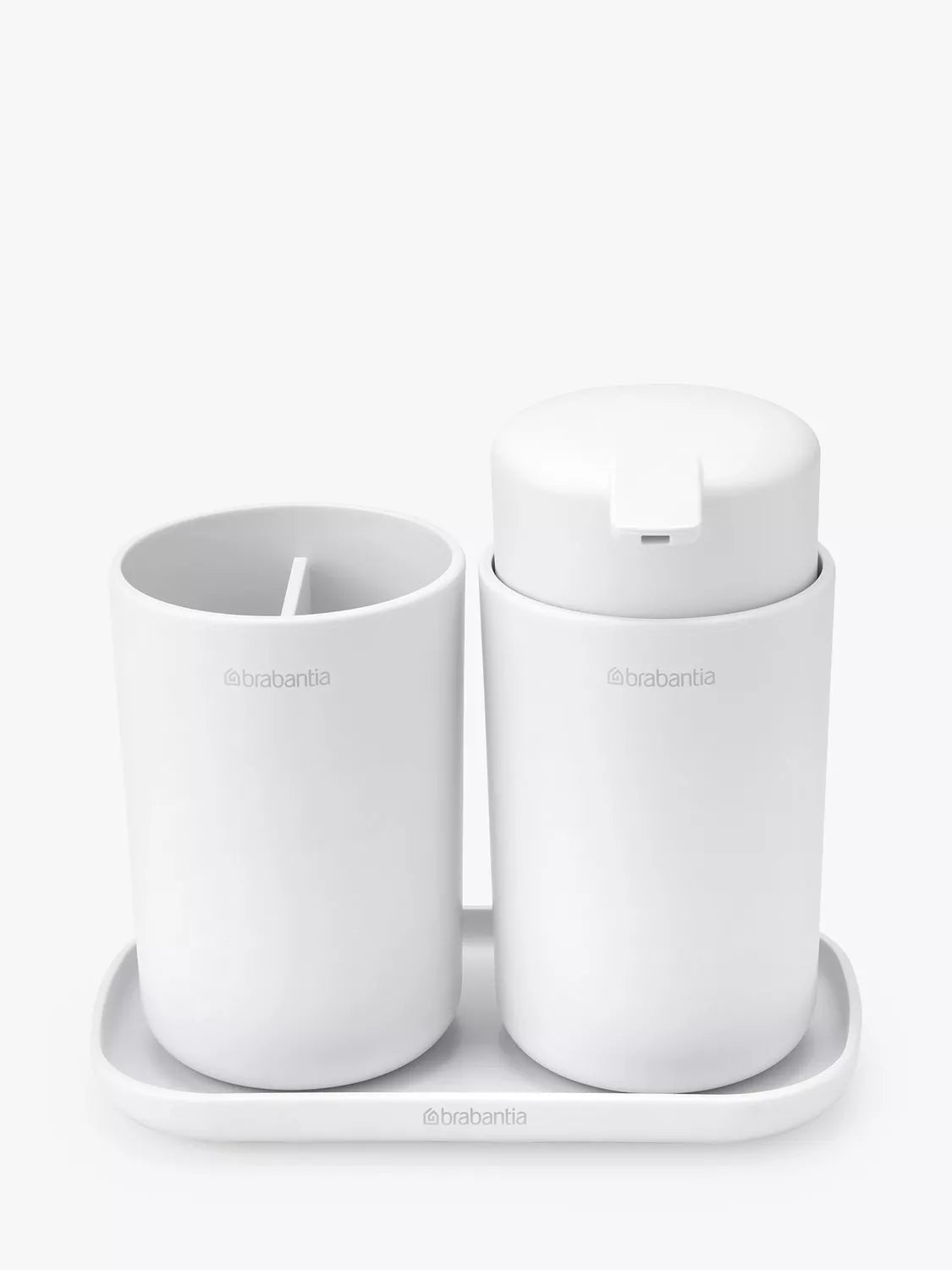 Brabantia ReNew bathroom accessory set, imported from the UK