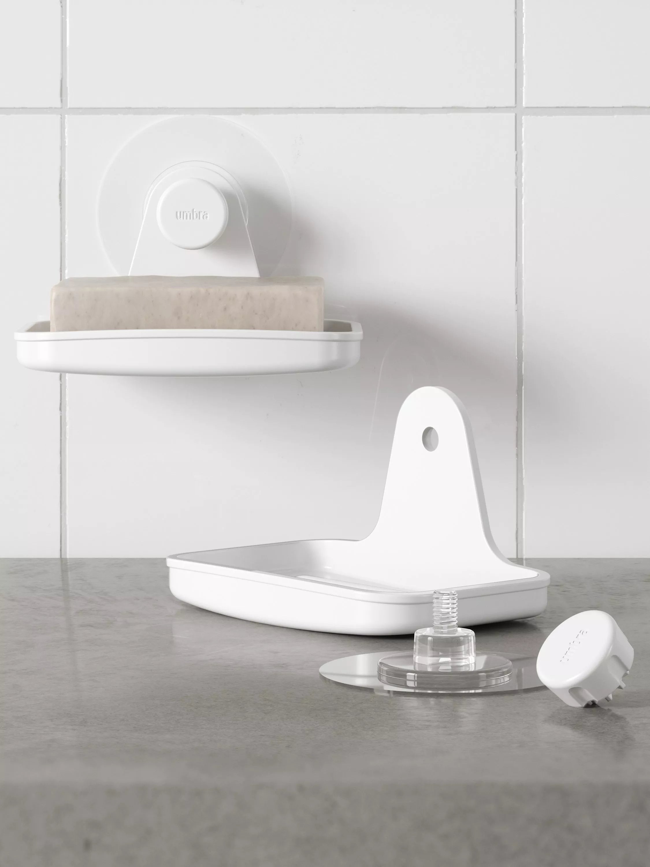 Umbra adhesive soap dish white (British brand)