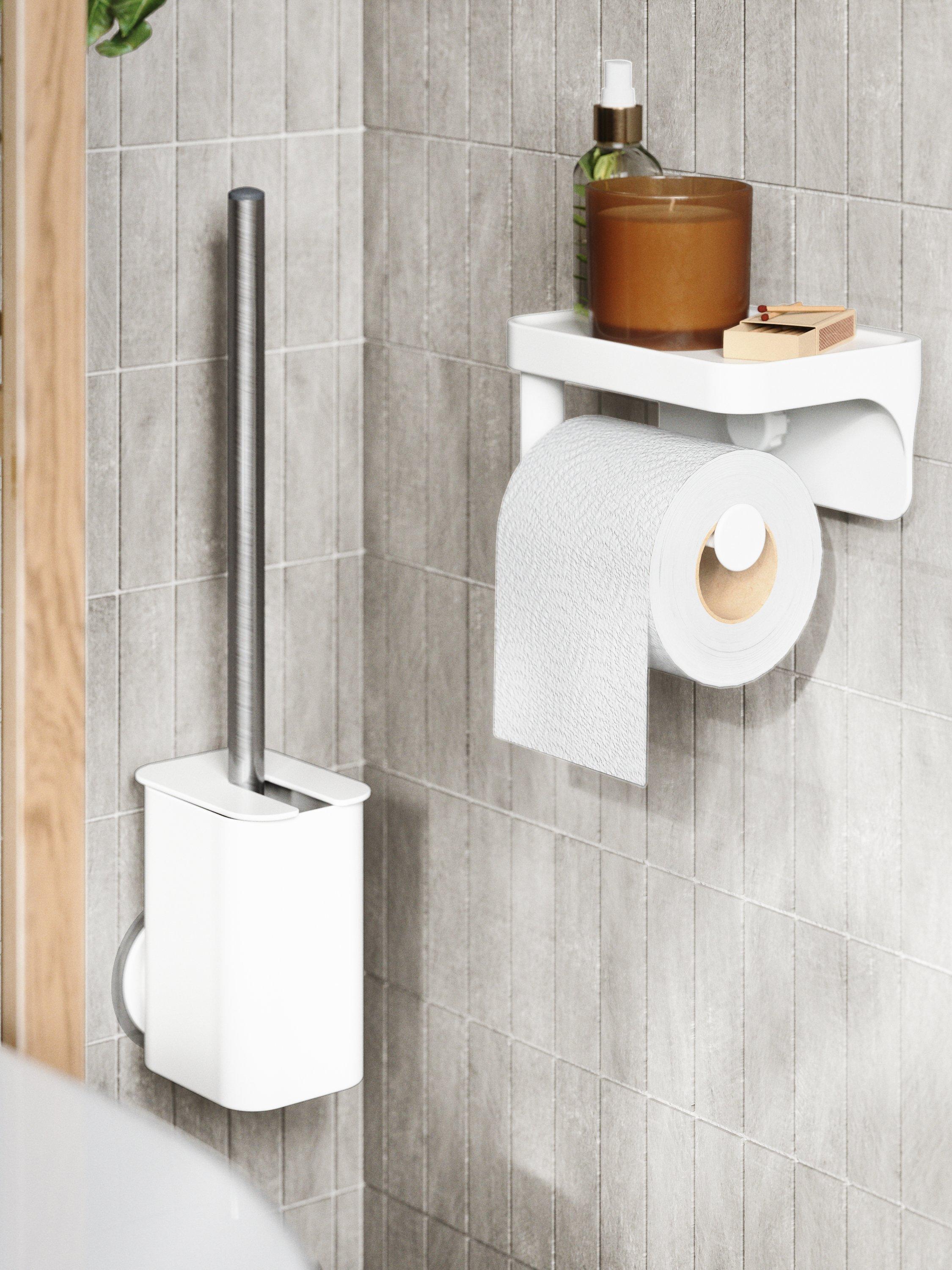 Umbra toilet brush and holder in white (British brand)