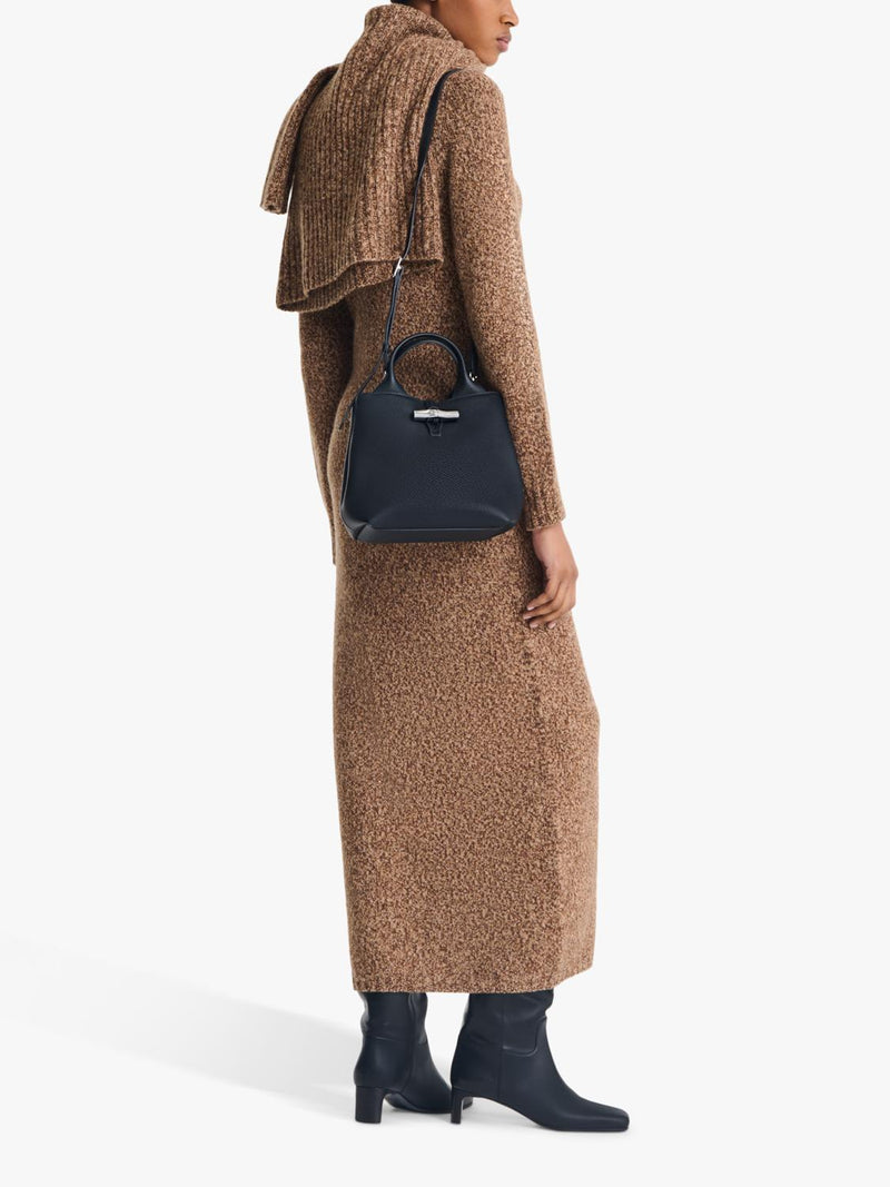 Longchamp Le Roseau small crossbody bag in cowhide leather, UK version