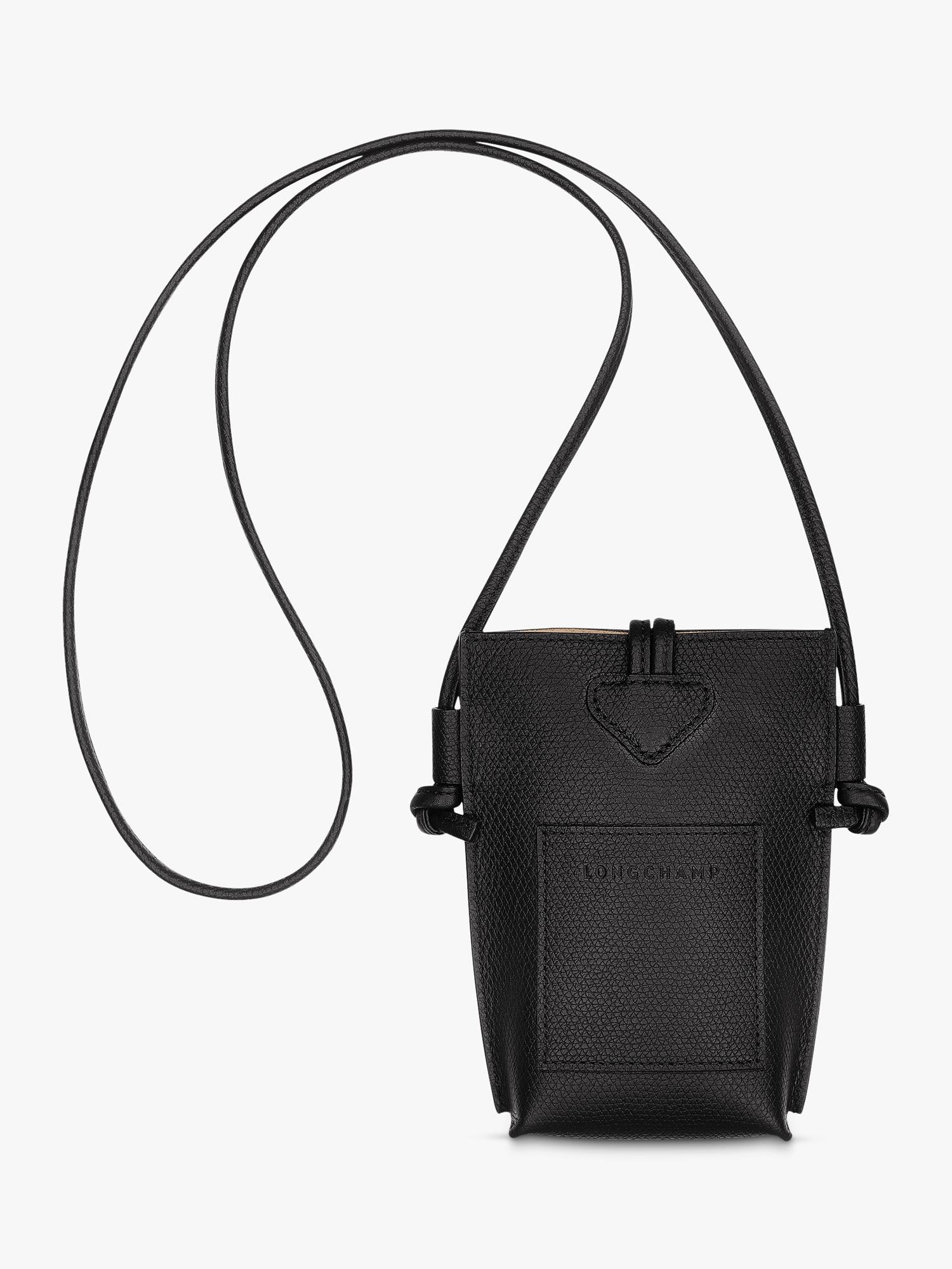 Longchamp Le Roseau leather phone pouch, UK version