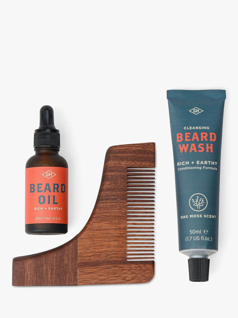 Gentlemen's Hardware beard care kit in Oak Moss scent, UK version