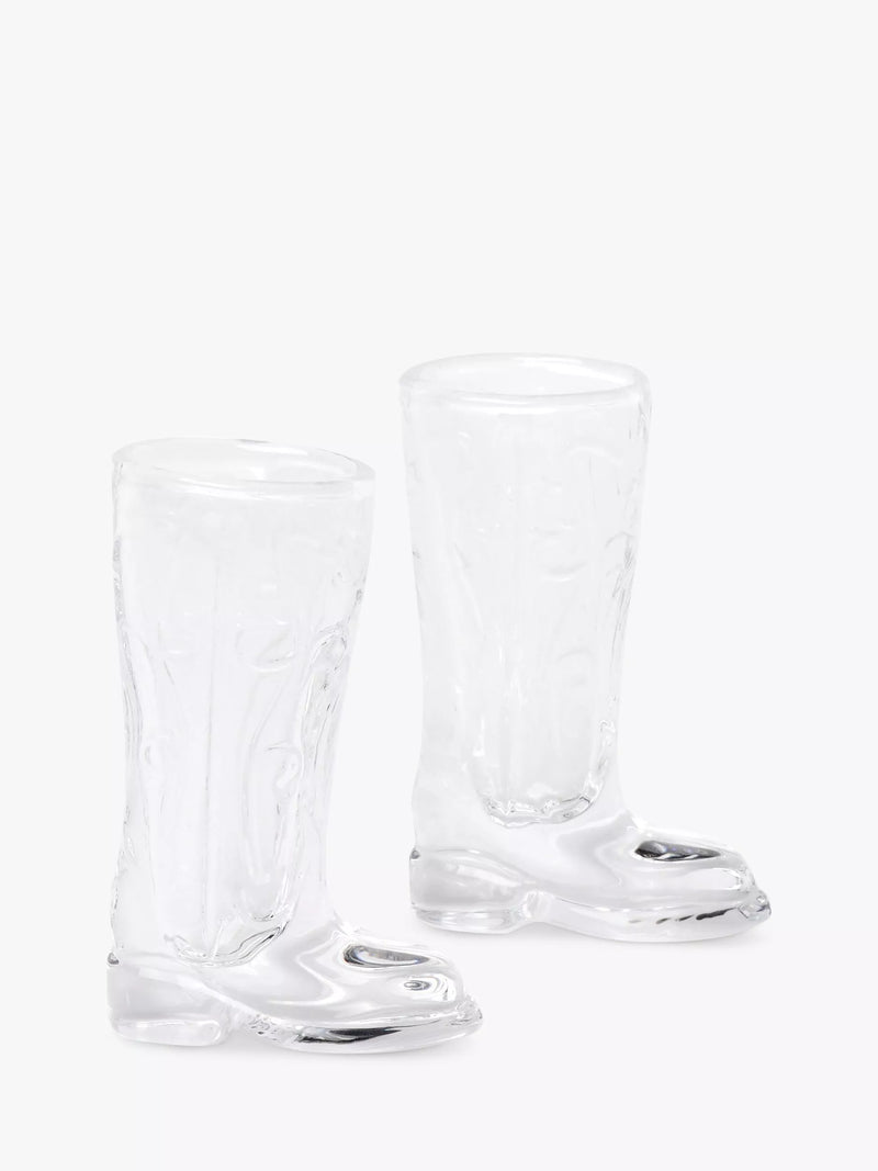 Gentlemen's Hardware cowboy boot shot glasses set of 2, UK version