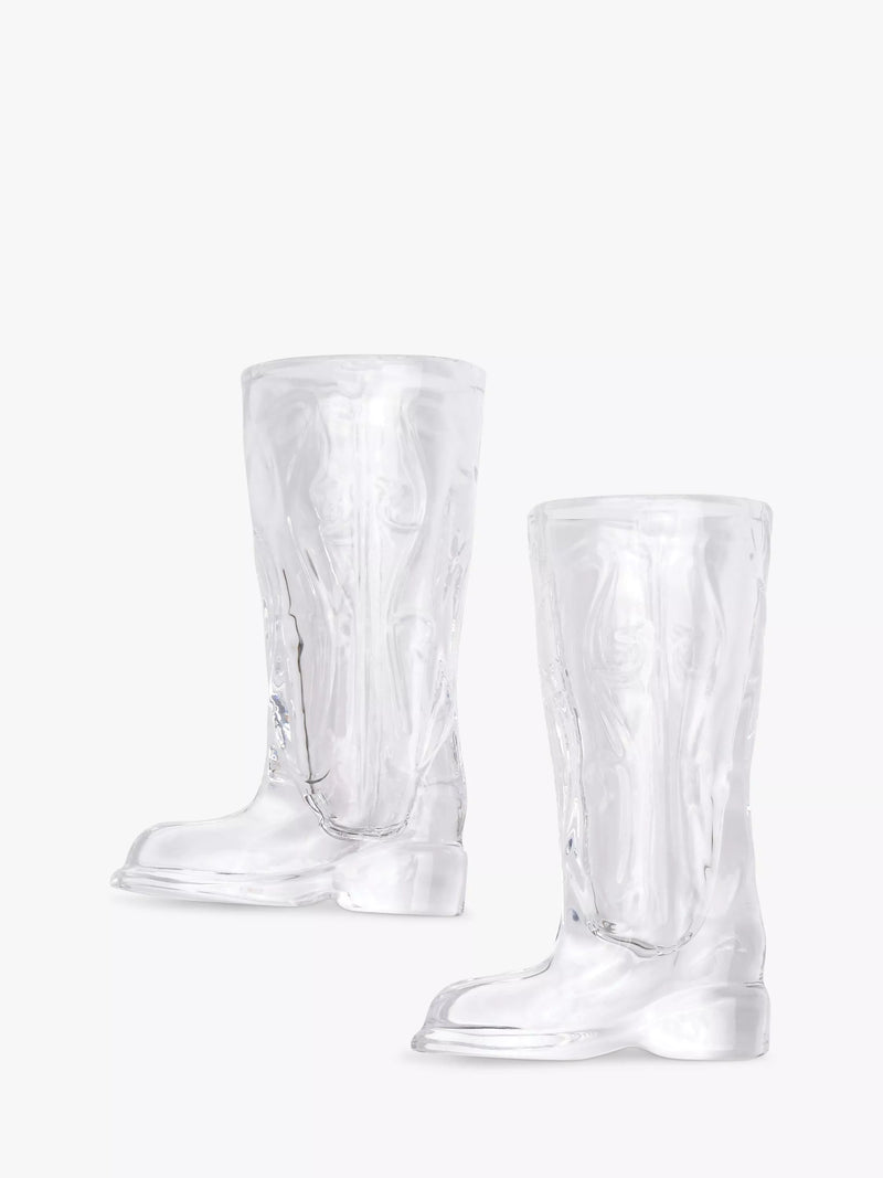 Gentlemen's Hardware cowboy boot shot glasses set of 2, UK version