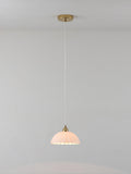 houseof white glass pendant light with brass finish, imported from the UK