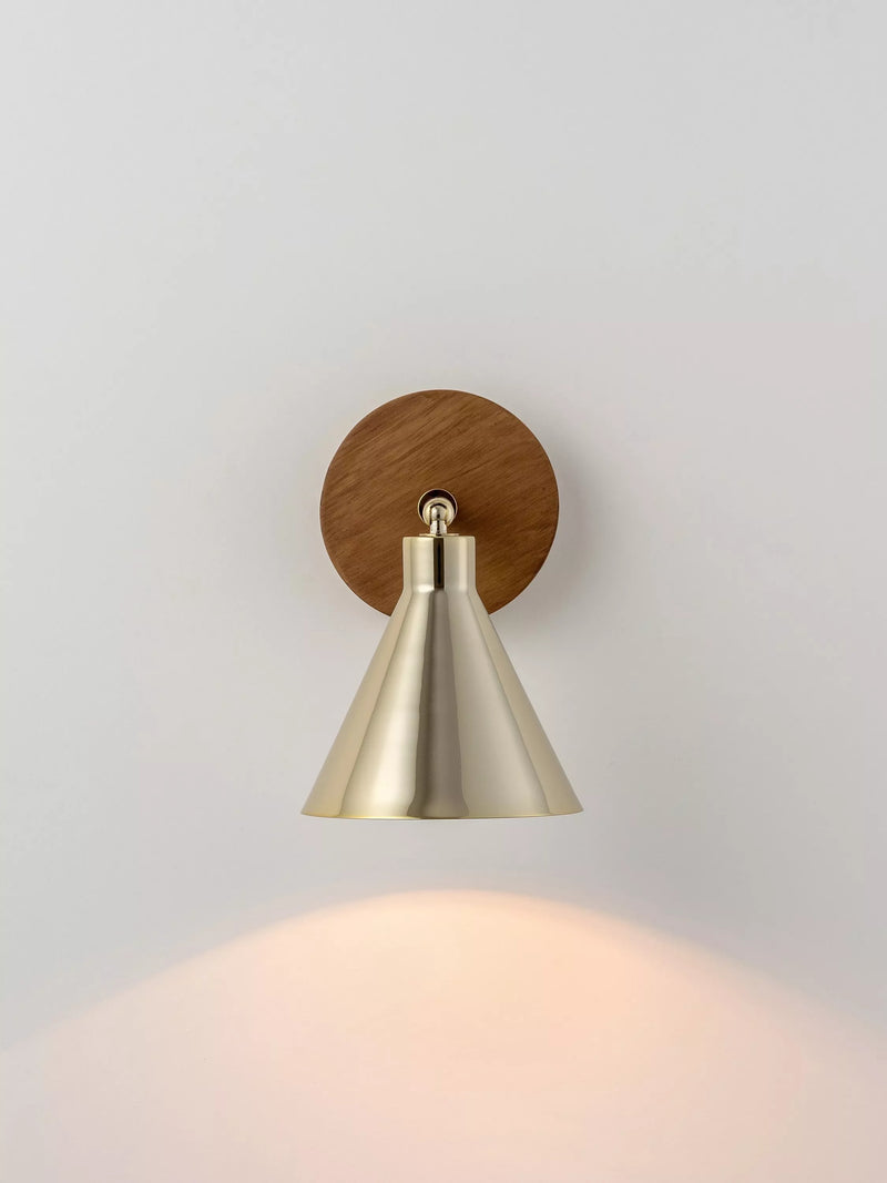 houseof adjustable cone wall light brass 20x13.5x13.5cm, imported from the UK