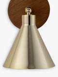 houseof adjustable cone wall light brass 20x13.5x13.5cm, imported from the UK