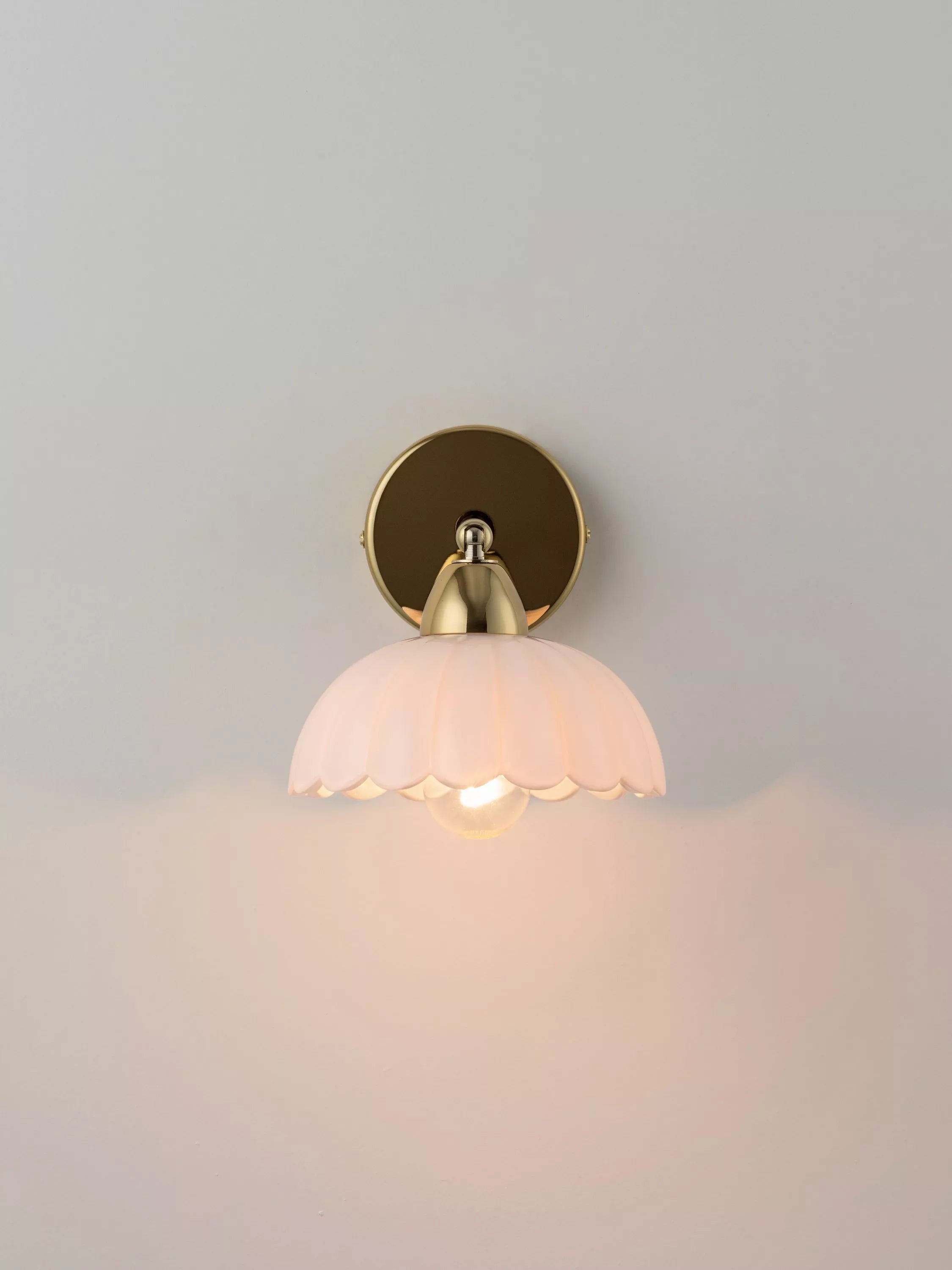 houseof flower glass sconce adjustable wall light brass white (British brand)