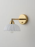 houseof flower glass sconce adjustable wall light brass white (British brand)