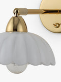 houseof flower glass sconce adjustable wall light brass white (British brand)