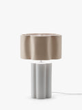 houseof ceramic table lamp white linen shade, UK version
