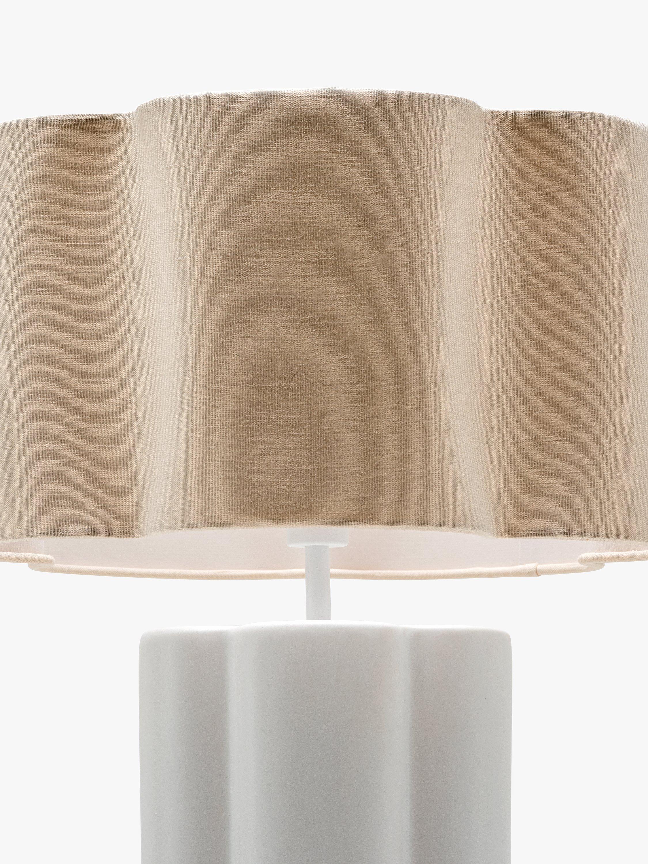 houseof ceramic table lamp white linen shade, UK version