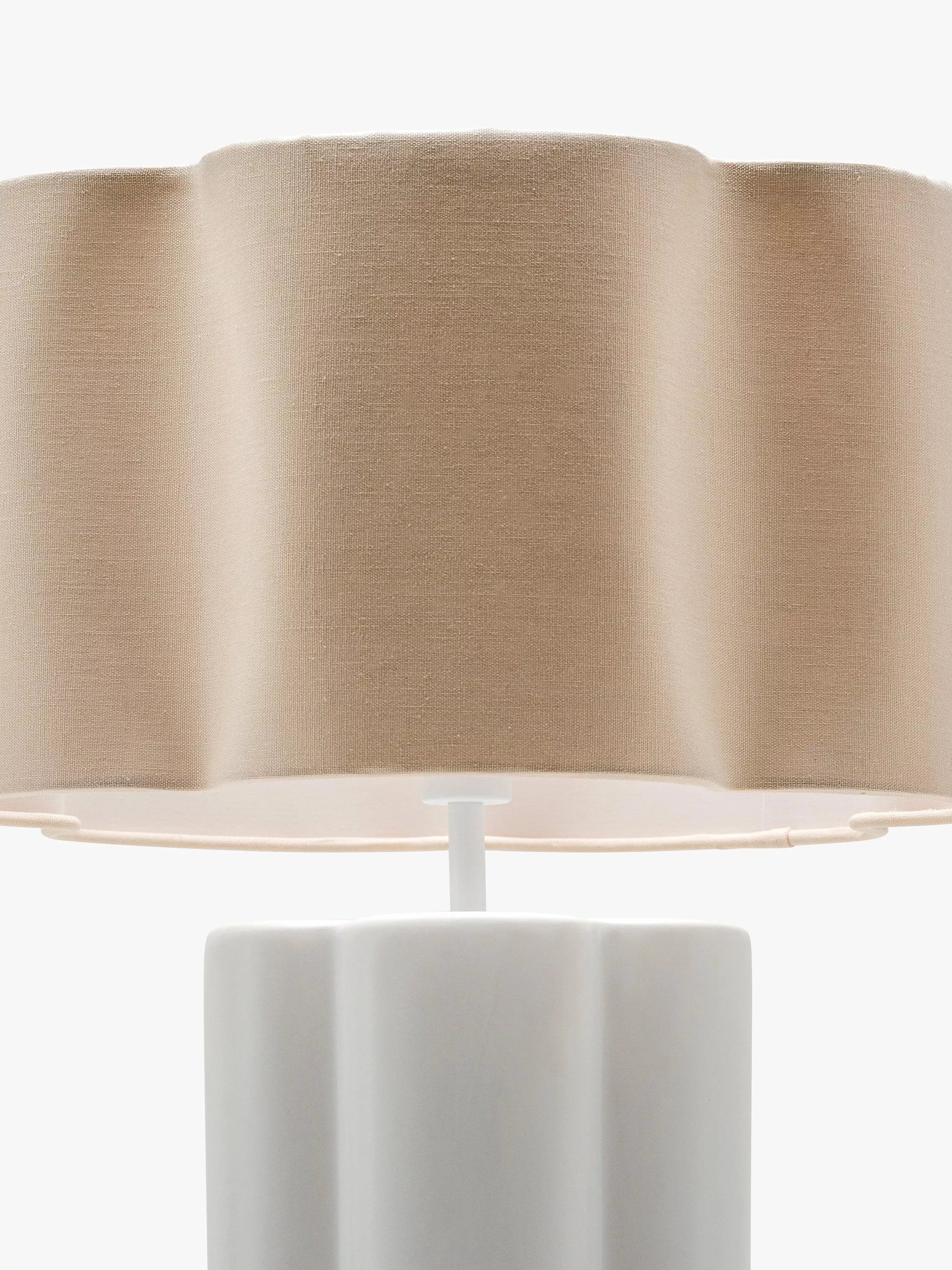 houseof ceramic table lamp white linen shade, UK version
