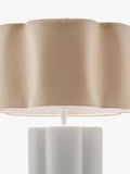 houseof ceramic table lamp white linen shade, UK version