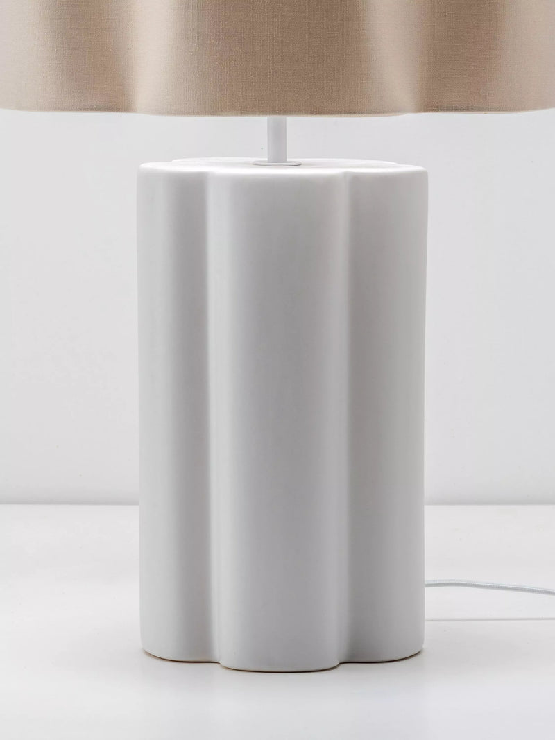 houseof ceramic table lamp white linen shade, UK version