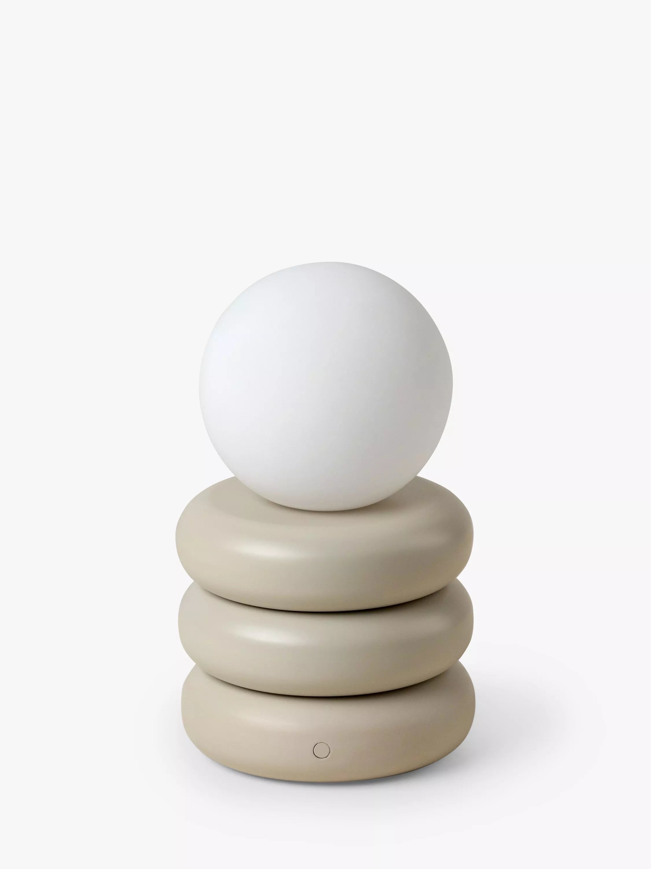 houseof Tube Cordless Portable Table Lamp in Sand, imported from the UK