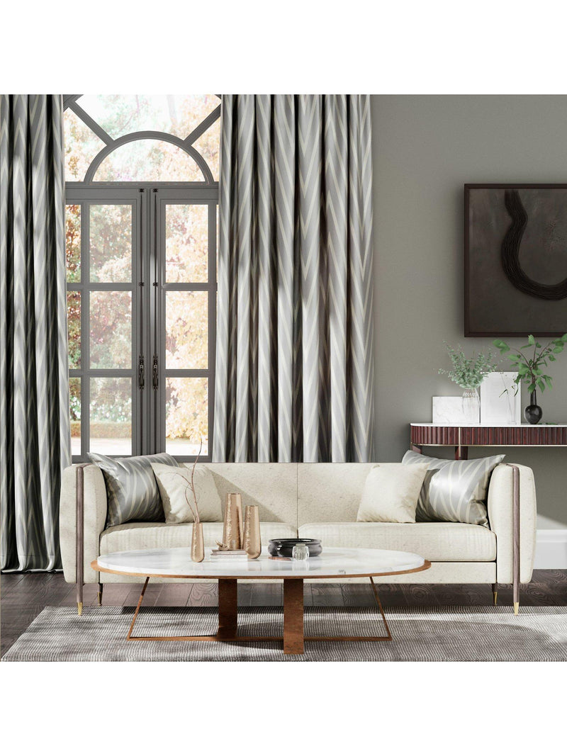 Harlequin Moriko furnishing fabric in Steel, UK version