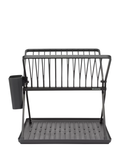 John Lewis Brabantia SinkSide Foldable Dish Drying Rack, Dark Grey- Buy online at McGrocer