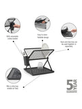 Brabantia foldable dish drying rack dark grey, imported from the UK