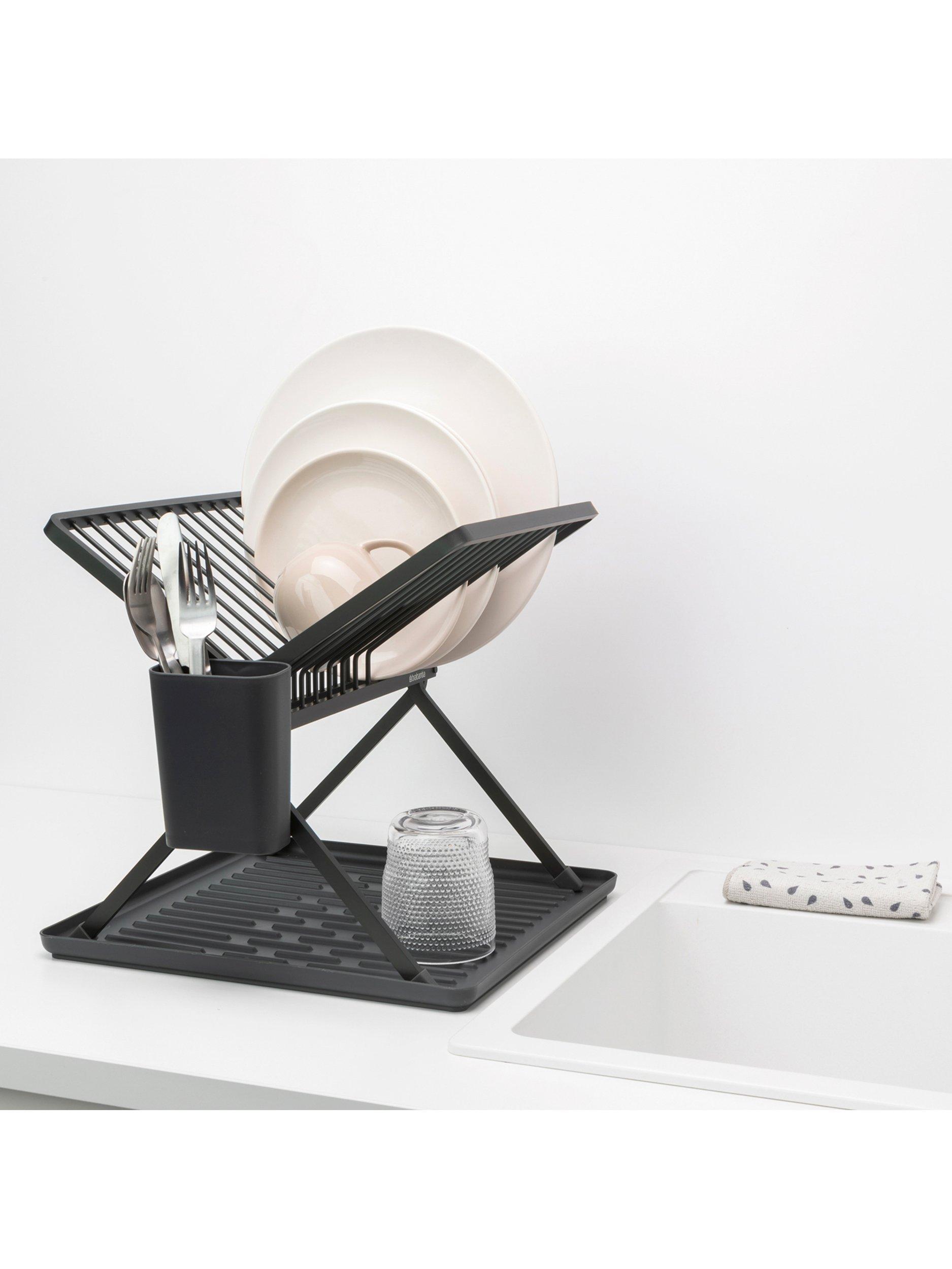 Brabantia foldable dish drying rack dark grey, imported from the UK
