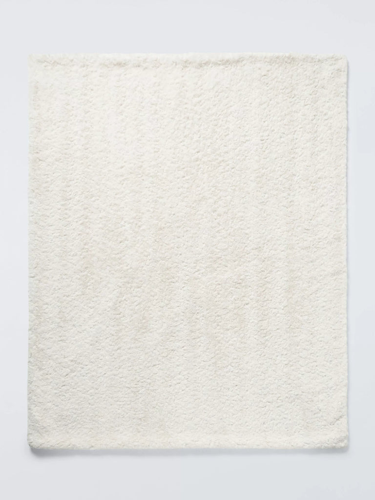 John Lewis Luxury Faux Fur Throw, White