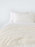 John Lewis faux fur throw in white, UK version