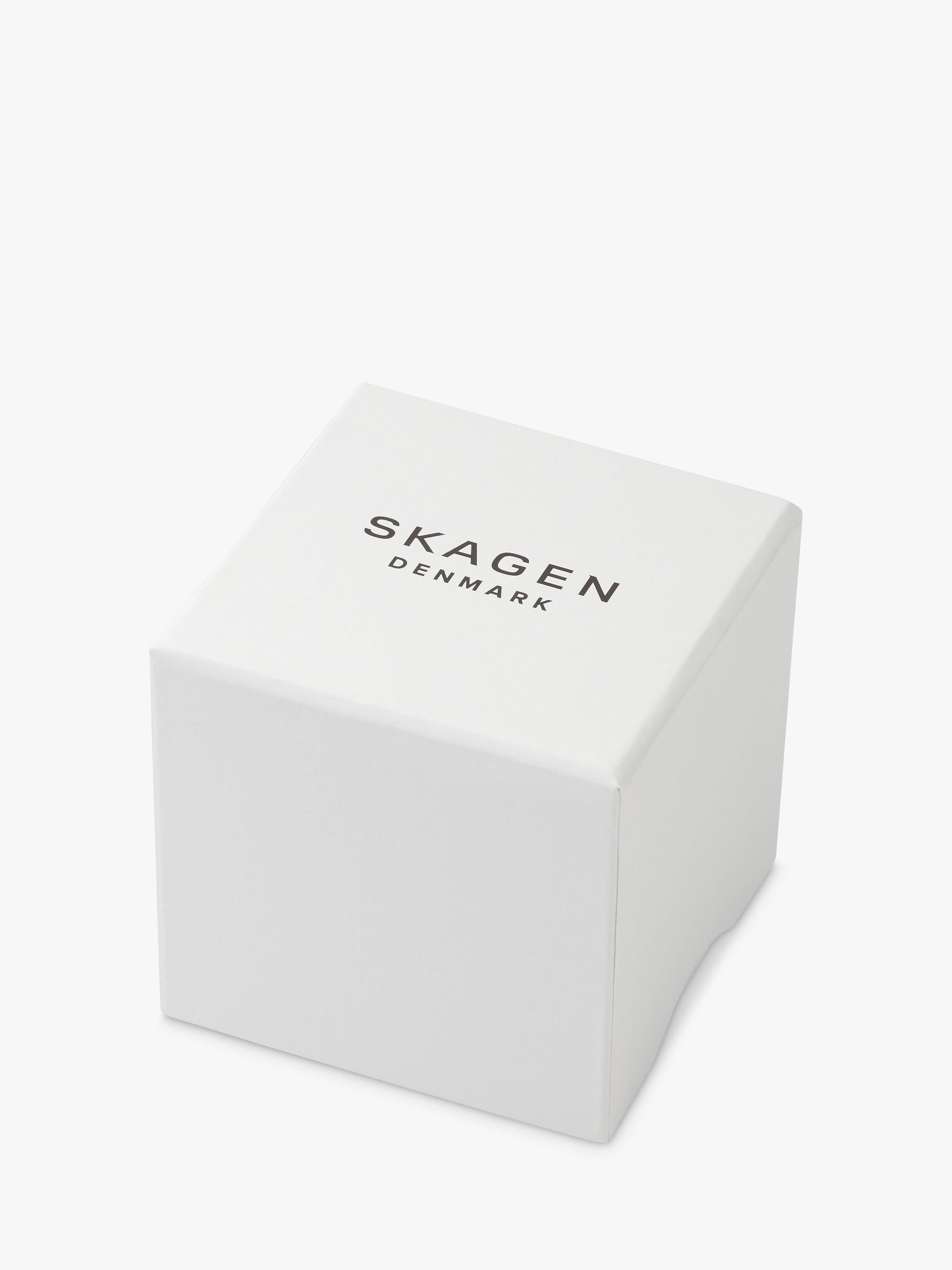 Skagen women's leather strap watch white dial 30mm (British brand)